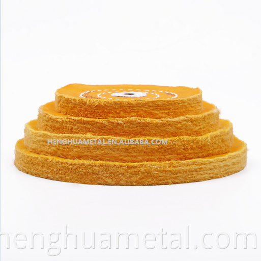 HENGHUA 2022 FREE SAMPLE YELLOW COTTON BUFFING POLISHING WHEEL